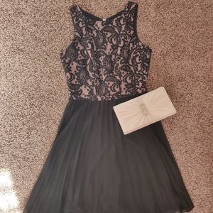 Black and cream formal gown